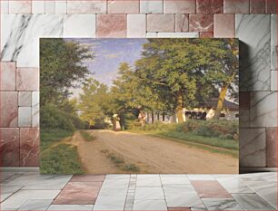 Πίνακας, Road through a village by Ludvig Kabell