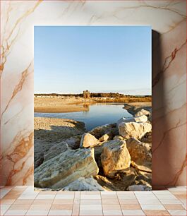 Πίνακας, Rocky Beach at Sunset Βραχώδης παραλία στο ηλιοβασίλεμα