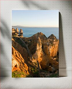 Πίνακας, Rocky Coastal Landscape at Sunset Βραχώδες παράκτιο τοπίο στο ηλιοβασίλεμα