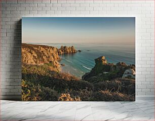 Πίνακας, Rocky Coastline at Sunset Βραχώδης ακτή στο ηλιοβασίλεμα