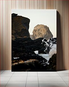 Πίνακας, Rocky Coastline with Birds and Waves Βραχώδης ακτογραμμή με πουλιά και κύματα