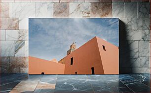 Πίνακας, Rooftop and Tower Against Blue Sky Rooftop and Tower Against Blue Sky