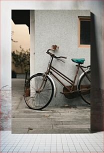 Πίνακας, Rustic Bicycle by the Wall Rustic Bicycle by the Wall