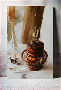 Πίνακας, Rustic Cake Table Setup Ρουστίκ Τραπέζι Τούρτας