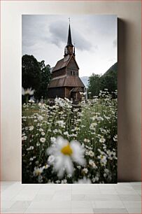 Πίνακας, Rustic Church with Wildflowers Ρουστίκ εκκλησία με αγριολούλουδα