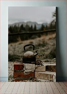 Πίνακας, Rustic Kettle in Nature Ρουστίκ βραστήρας στη φύση