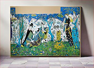 Πίνακας, Safavid tile panels, Iran, Probably Isfahan. Such panels could be found in the garden pavilion and in the palace of Isfahan