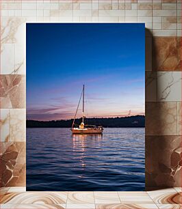 Πίνακας, Sailboat at Sunset Ιστιοπλοϊκό στο ηλιοβασίλεμα