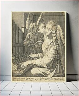 Πίνακας, Saint Cecilia playing the organ by Hendrick Goltzius