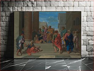 Πίνακας, Saints Peter and John Healing the Lame Man by Nicolas Poussin