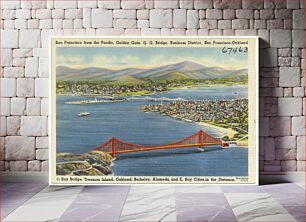 Πίνακας, San Francisco from the Pacific, Golden Gate, G. G. Bridge, Business District, San Francisco-Oakland