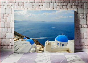 Πίνακας, Santorini Blue Domes Σαντορίνη Blue Domes