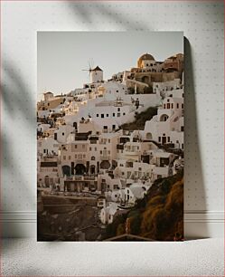 Πίνακας, Santorini Village at Sunset Το χωριό της Σαντορίνης στο ηλιοβασίλεμα