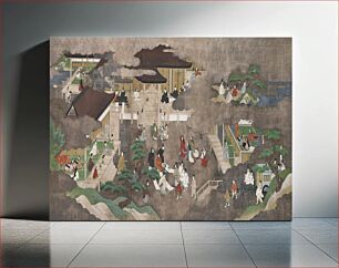 Πίνακας, Scenes from the Tale of Genji on Silver Ground (18th century) painting