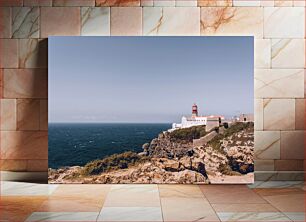 Πίνακας, Scenic Lighthouse by the Sea Γραφικός Φάρος δίπλα στη Θάλασσα