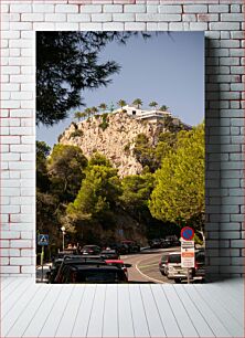 Πίνακας, Scenic Mountain Road with Cars Γραφικός ορεινός δρόμος με αυτοκίνητα