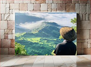 Πίνακας, Scenic View of Rice Terraces Γραφική θέα στις βεράντες ρυζιού