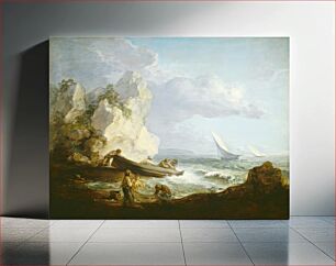 Πίνακας, Seashore with Fishermen (ca. 1781–1782) by Thomas Gainsborough