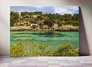 Πίνακας, Seaside Village with Clear Waters Παραθαλάσσιο χωριό με καθαρά νερά