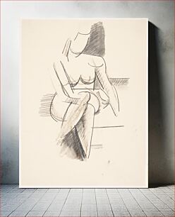 Πίνακας, Seated female model, front view by Vilhelm Lundstrøm