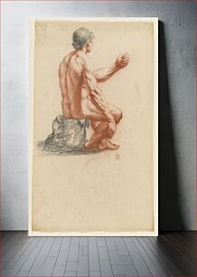 Πίνακας, Seated male nude seen two-thirds from behind by Filippo Esegrenio