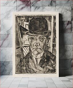 Πίνακας, Self-Portrait in Bowler Hat by Max Beckmann