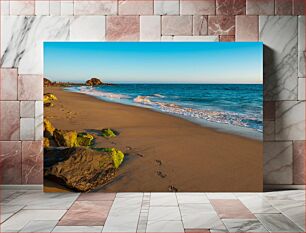 Πίνακας, Serene Beach at Sunset Γαληνή παραλία στο ηλιοβασίλεμα