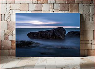 Πίνακας, Serene Coastal Rocks at Dusk Γαλήνια παράκτια βράχια στο σούρουπο