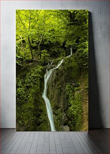 Πίνακας, Serene Forest Waterfall Καταρράκτης Γαληνό Δάσος