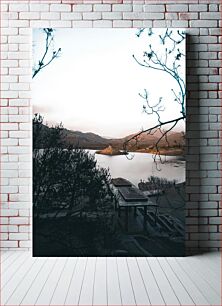 Πίνακας, Serene Lake Among Mountains Γαλήνια λίμνη ανάμεσα σε βουνά