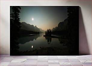 Πίνακας, Serene Lake at Sunset Γαλήνια λίμνη στο ηλιοβασίλεμα