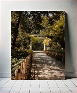 Πίνακας, Serene Pathway Through a Forest Γαλήνιο μονοπάτι μέσα από ένα δάσος