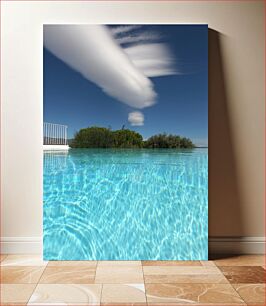 Πίνακας, Serene Poolside View Γαλήνια θέα δίπλα στην πισίνα