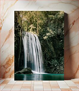 Πίνακας, Serene Waterfall in the Forest Γαλήνιος καταρράκτης στο δάσος