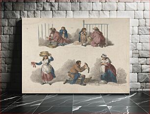 Πίνακας, Set of Five: Five studies of Peddlers