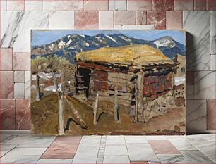 Πίνακας, Shed in the taos mountains, 1925, by Akseli Gallen-Kallela