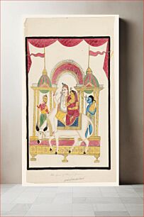 Πίνακας, Shiva and Parvati on Nandi with Kartikeya and Ganesha