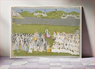 Πίνακας, Shukadeva Reciting the Bhagavata Purana (Ancient Stories of the Lord) to Savant Singh (r. 1748-1757)