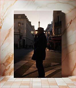 Πίνακας, Silhouette in Paris at Dusk Σιλουέτα στο Παρίσι στο σούρουπο