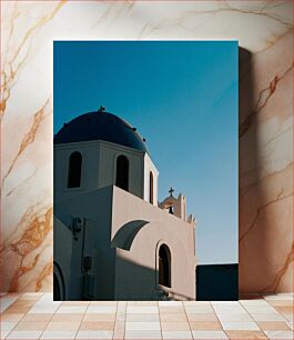 Πίνακας, Silhouette of a Building with a Blue Dome Σιλουέτα ενός κτηρίου με μπλε θόλο