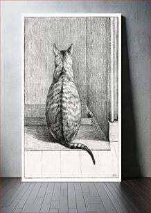 Πίνακας, Sitting cat, from behind (1812) by Jean Bernard