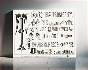 Πίνακας, Six Moral Sentences beginning with the Letter T published by Currier & Ives (c.1875)