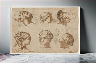 Πίνακας, Six studies of female heads by Lazzaro Baldi