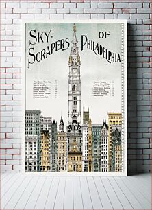 Πίνακας, Sky-scrapers of Philadelphia, aesthetic printing