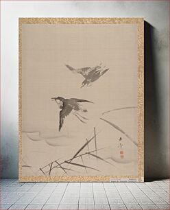 Πίνακας, Small Birds and Bamboo by Kawabata Gyokushō