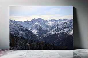 Πίνακας, Snow-Capped Mountain Landscape Χιονισμένο ορεινό τοπίο