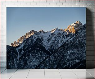 Πίνακας, Snow-Capped Mountain Range at Sunset Χιονισμένη οροσειρά στο ηλιοβασίλεμα