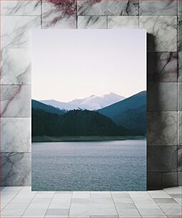 Πίνακας, Snow-Capped Mountain Range by the Lake Χιονισμένη οροσειρά δίπλα στη λίμνη