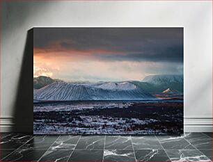 Πίνακας, Snow Capped Mountains at Sunset Χιονισμένα βουνά στο ηλιοβασίλεμα