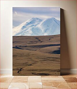 Πίνακας, Snow-Capped Mountains Over Rolling Hills Χιονισμένα βουνά πέρα ​​από τους λόφους